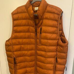 32 Degrees Men's Orange Puffer Vest Packable